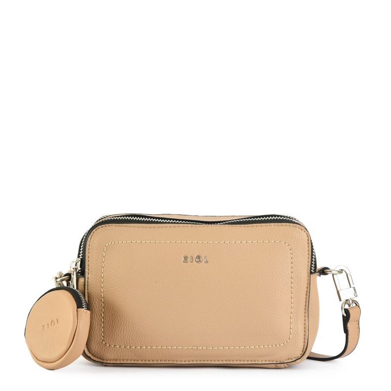 Cartera bandolera iskra pequena beige