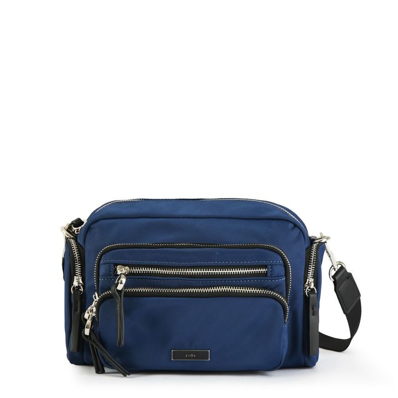 Cartera bandolera mediana zamora azul-0