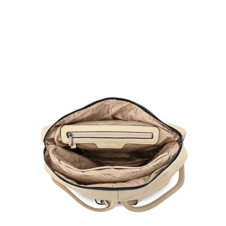 Mochila mediana triana blanco crudo-3