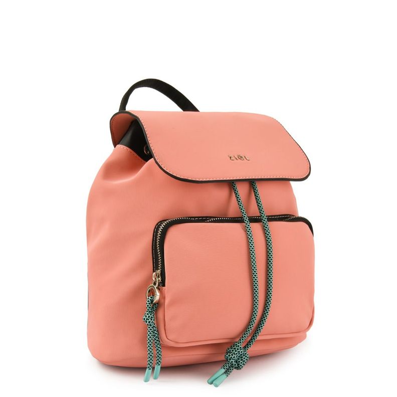 Mochila con tapa mediana lina coral-1