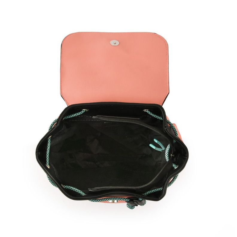 Mochila con tapa mediana lina coral-3