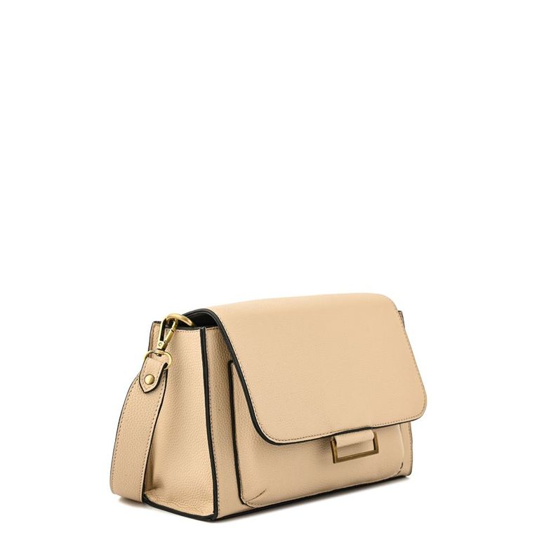 Cartera bandolera con tapa pequeña tesea blanco crudo-1
