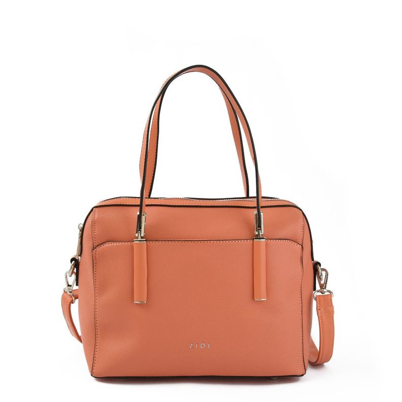 Cartera dos asas baul mediana piarot coral-0