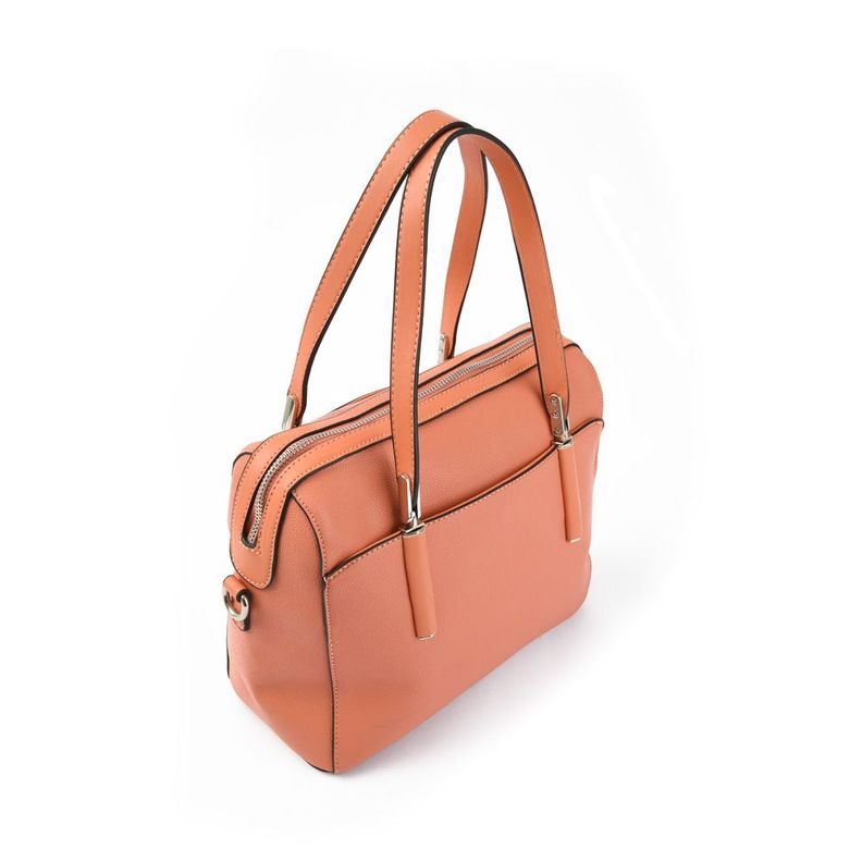 Cartera dos asas baul mediana piarot coral-2