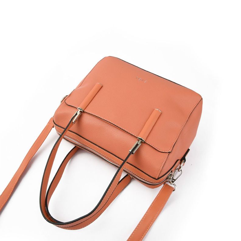 Cartera dos asas baul mediana piarot coral-3