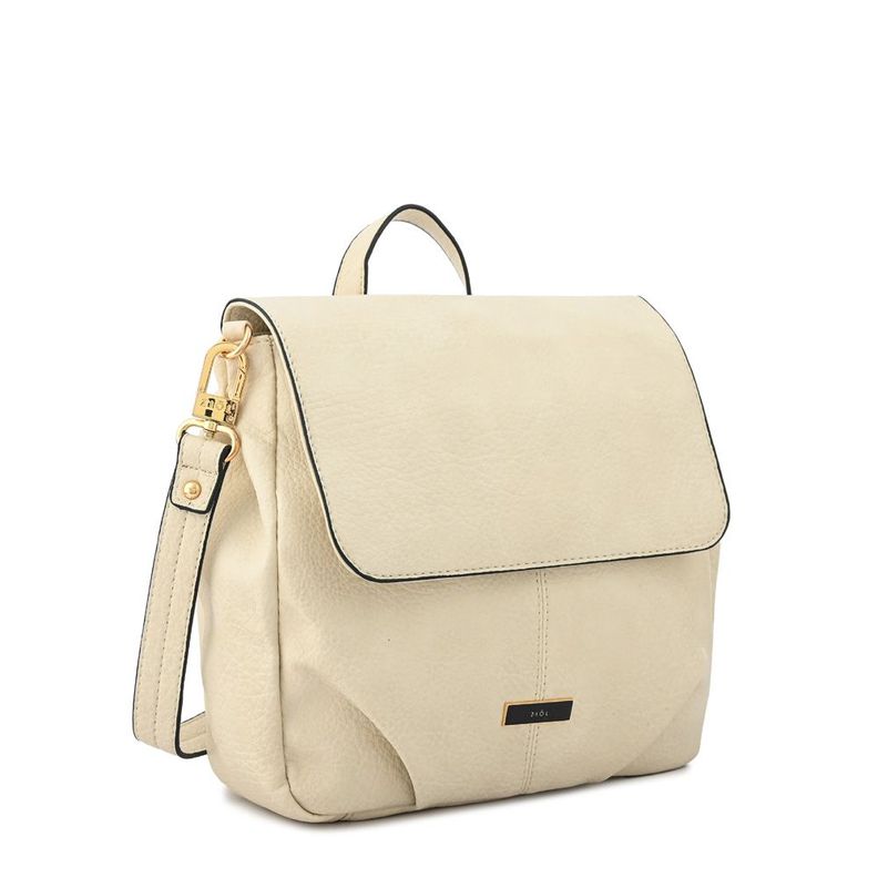 Mochila con tapa mediana zahara blanco crudo-1