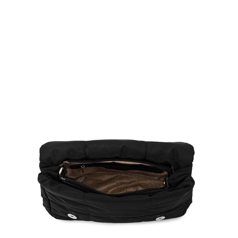 Cartera bandolera con tapa mediana tanya negro-3