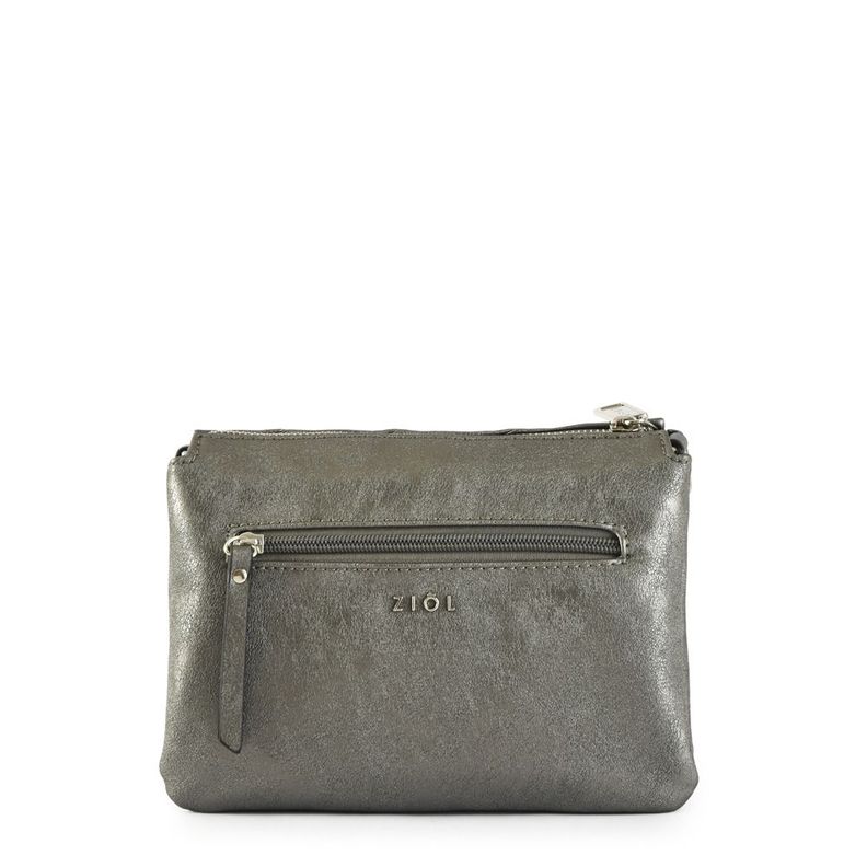 Cartera bandolera pequeña bora plateado oscuro-2