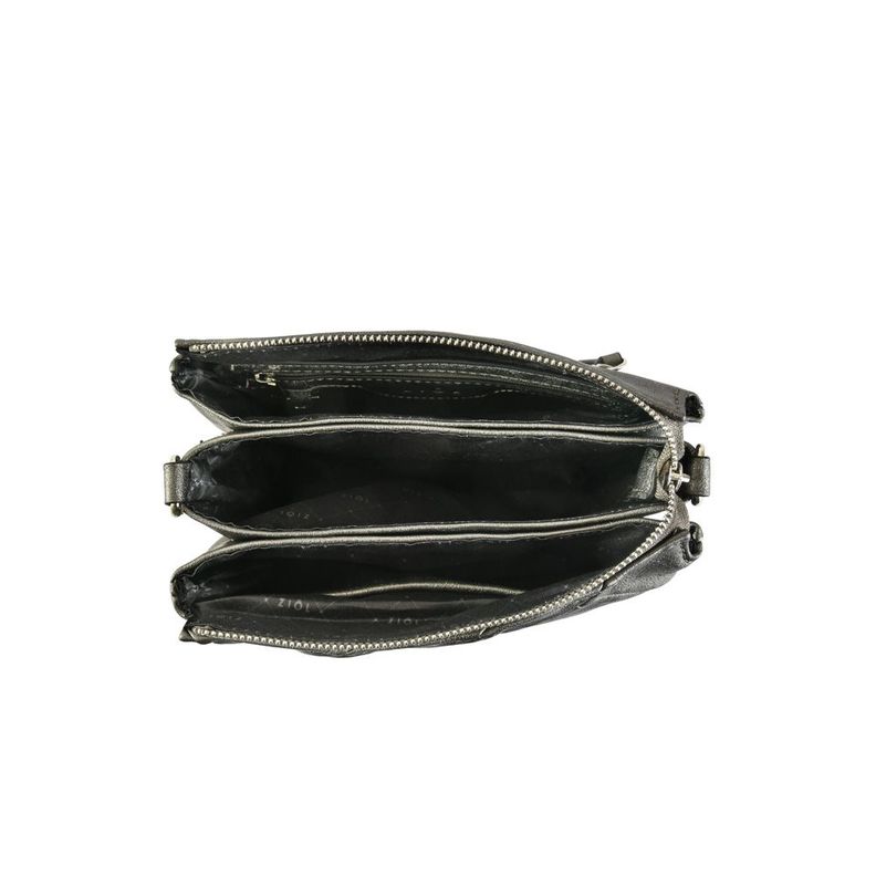 Cartera bandolera pequeña bora plateado oscuro-3