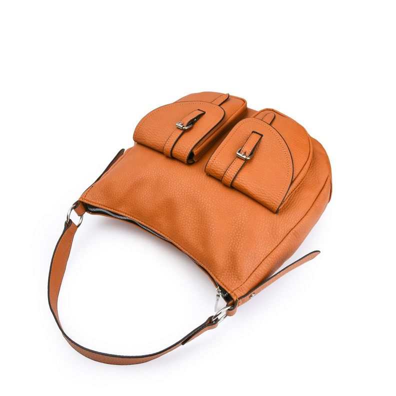 Bolso oval grande bertha camel-3