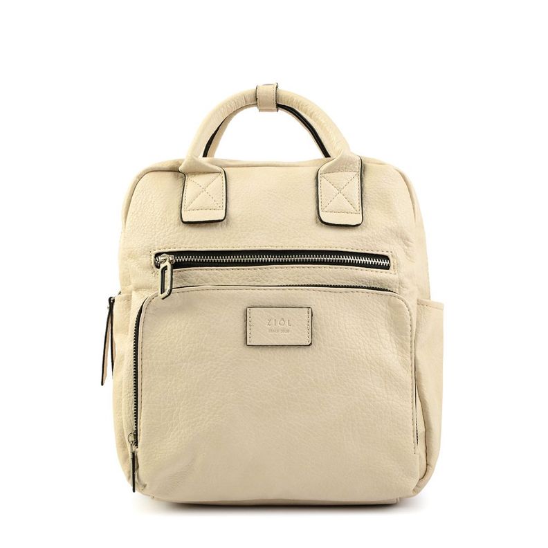 Mochila mediana agathe blanco crudo-0