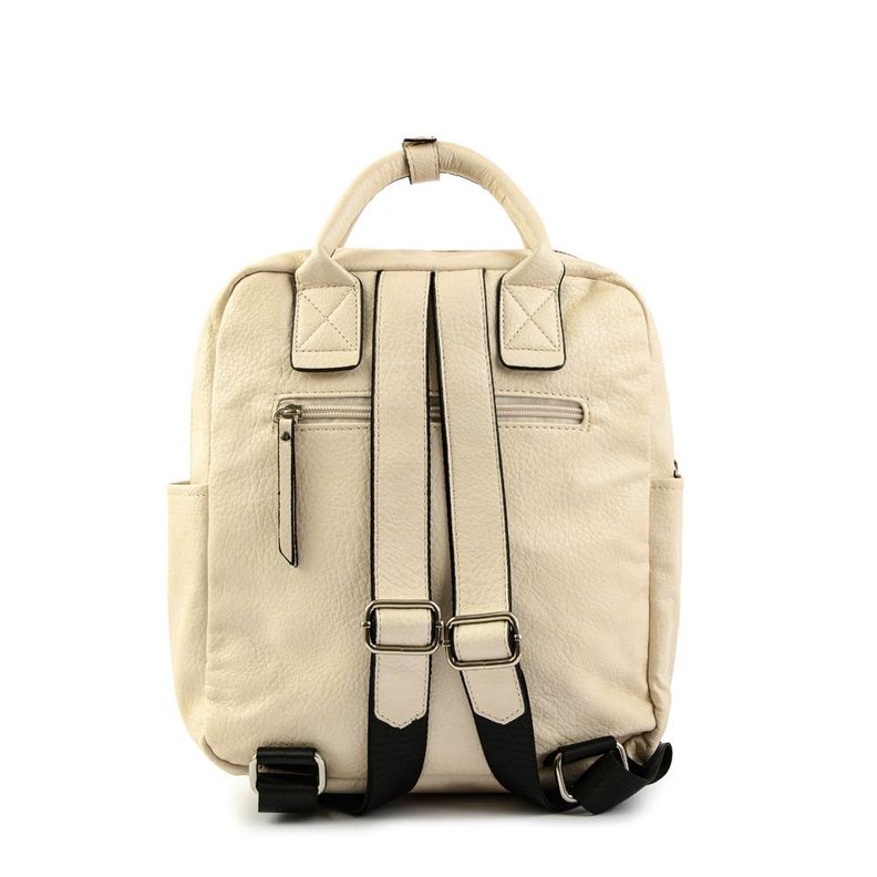 Mochila mediana agathe blanco crudo-2