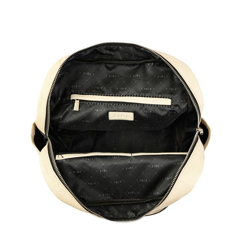 Mochila mediana agathe blanco crudo-3