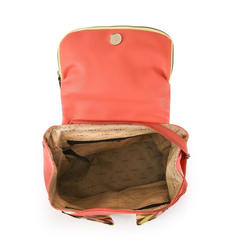 Mochila con tapa mediana colinne coral-3