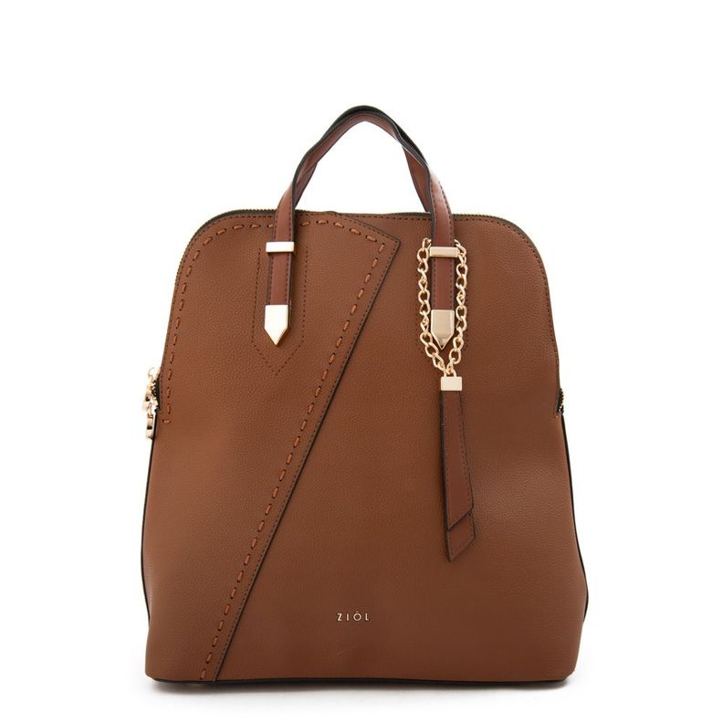 Mochila mediana biel café-0