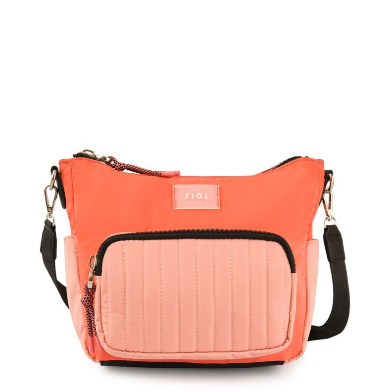 Cartera bandolera pequeña pradis coral-0