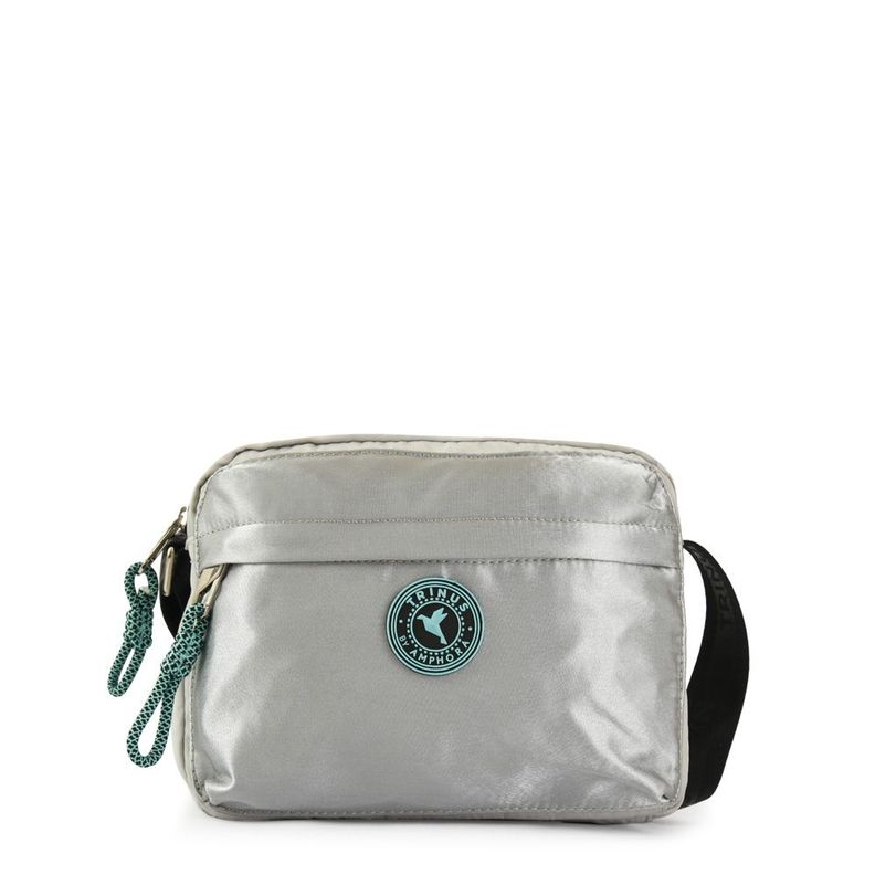 Cartera Bandolera Mediana Rou Gris Claro-0