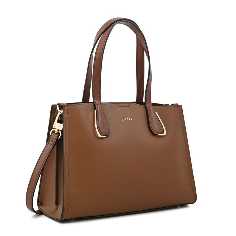 Cartera dos asas mediana felicia café oscuro-1