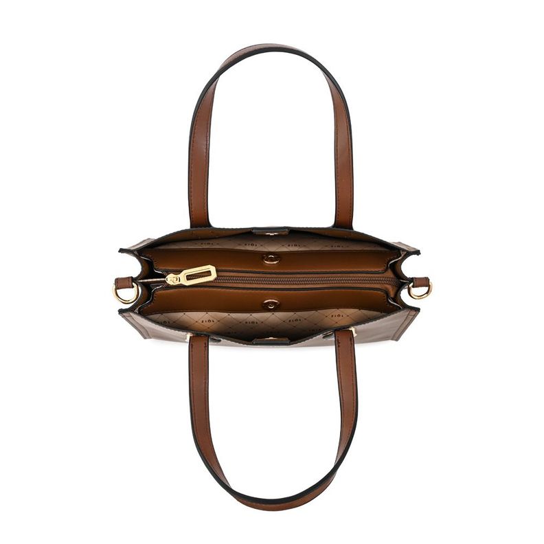 Cartera dos asas mediana felicia café oscuro-3