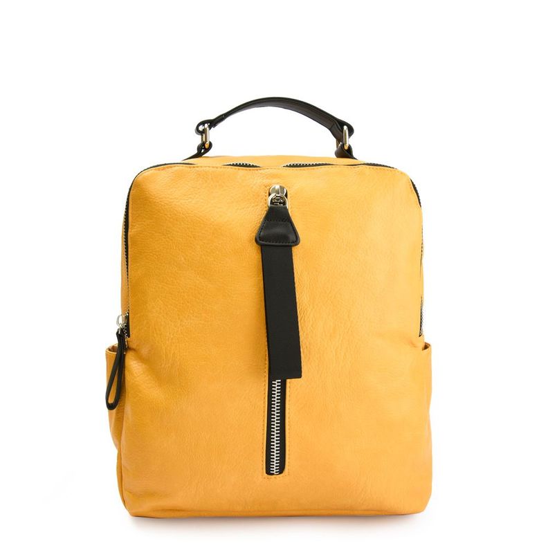 Mochila mediana ginie mostaza-0