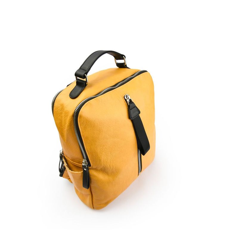 Mochila mediana ginie mostaza-2