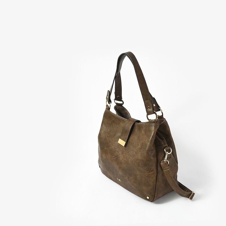 Cartera dos asas mediana alida café oscuro-1