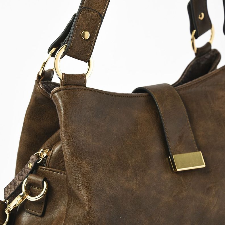 Cartera dos asas mediana alida café oscuro-2
