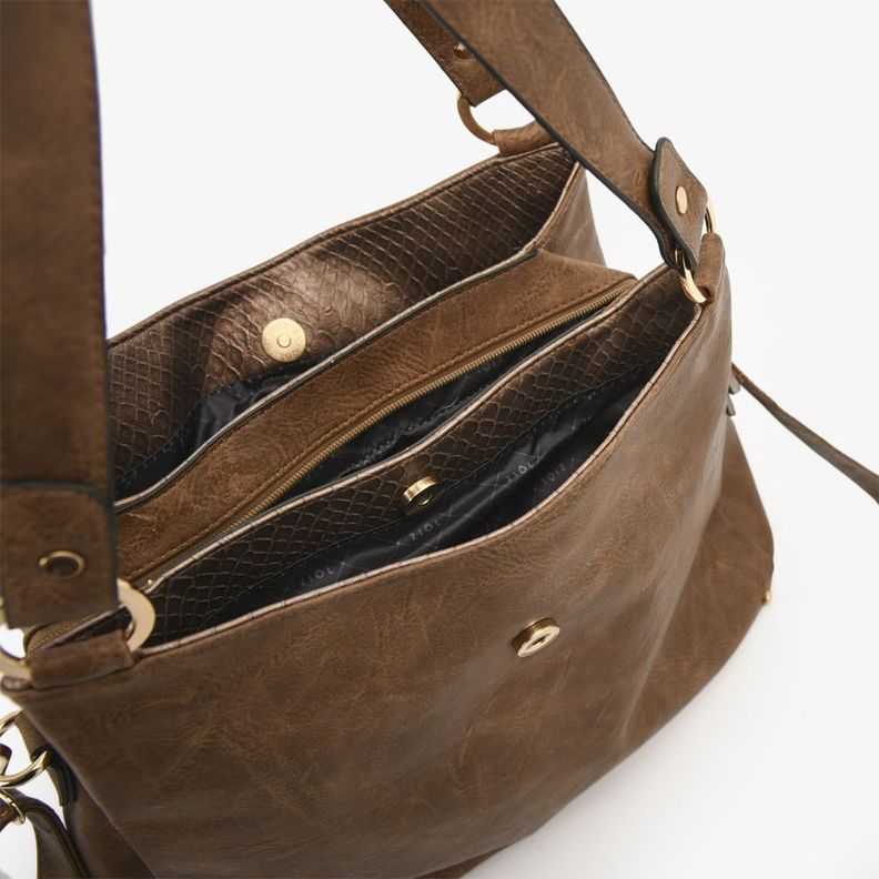 Cartera dos asas mediana alida café oscuro-4