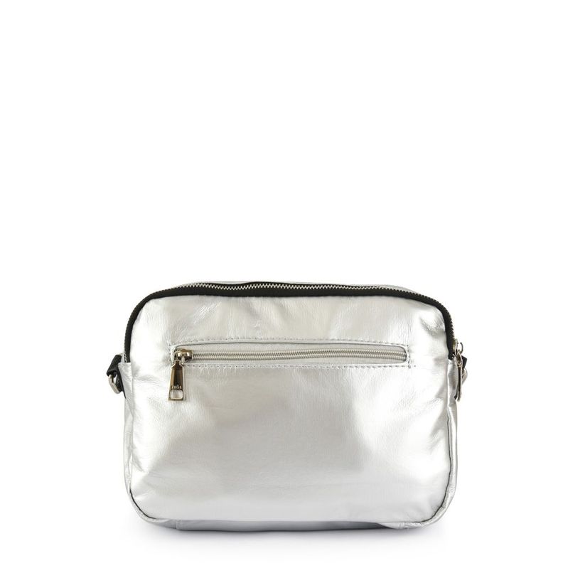 Cartera bandolera mediana fisyta plateado-2