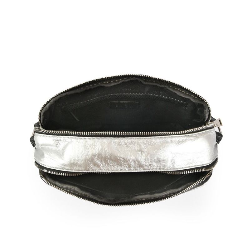 Cartera bandolera mediana fisyta plateado-3