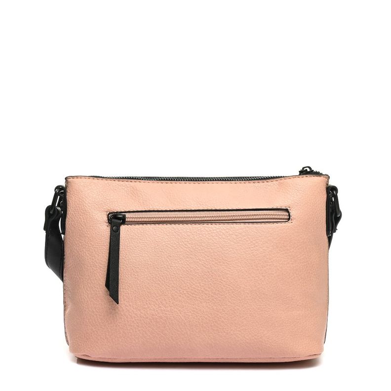 Cartera bandolera con tapa pequeña elara rosado claro-2