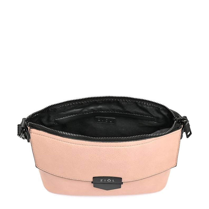 Cartera bandolera con tapa pequeña elara rosado claro-3