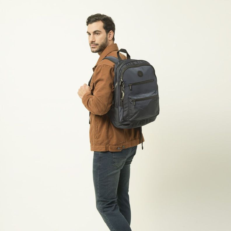 Mochila Porta Notebook Grande Gerard Azul Oscuro-4