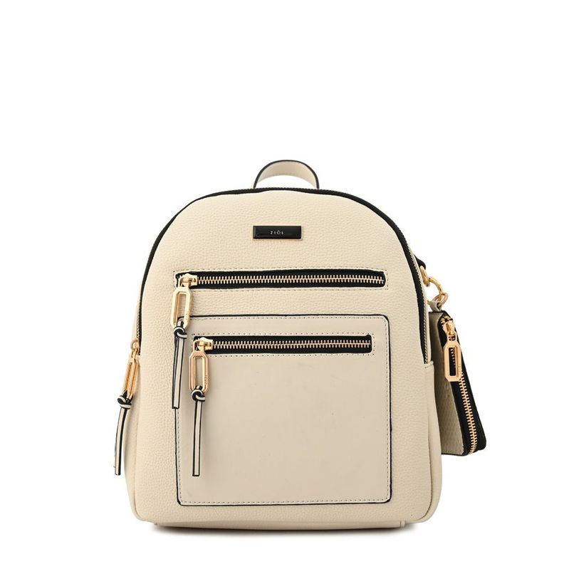 Mochila mediana zia blanco crudo-0