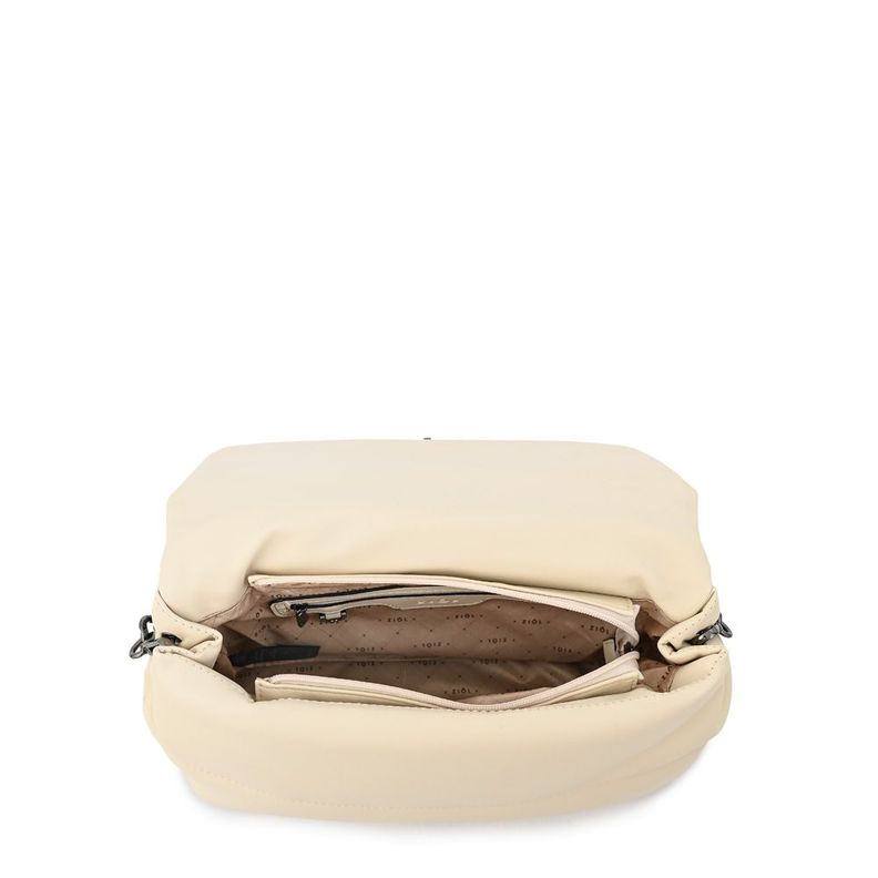 Cartera bandolera con tapa mediana silvi blanco crudo-3
