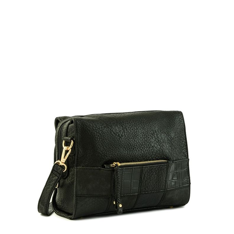 Cartera bandolera mediana cuadrille negro-1