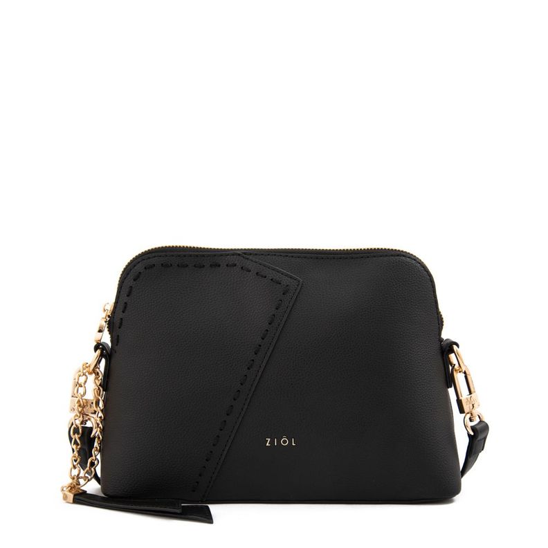 Cartera bandolera mediana biel negro-0