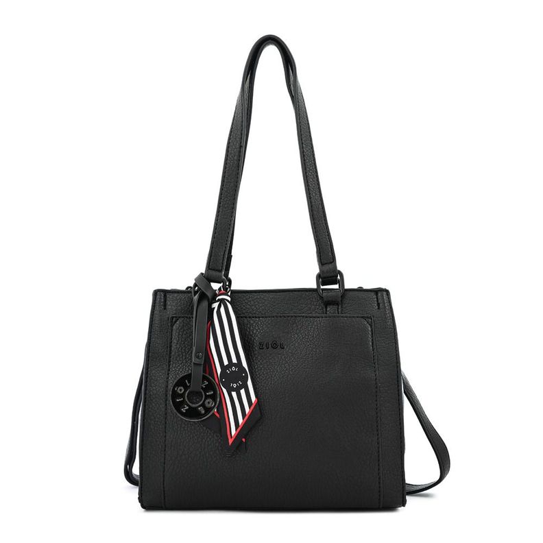 Cartera dos asas tres divisiones mediana raina negro-0