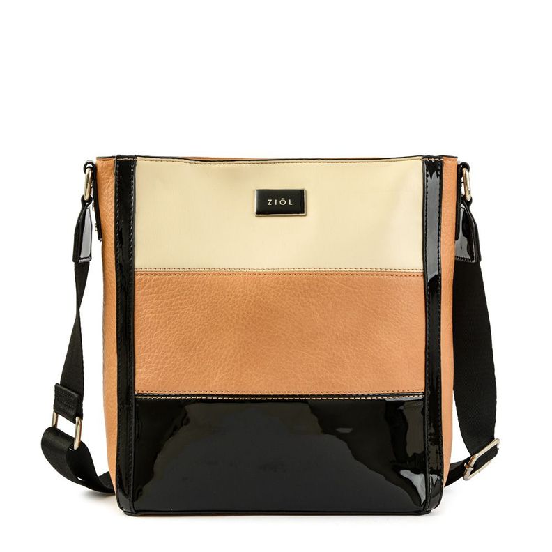 Cartera bandolera mediana clara camel-0