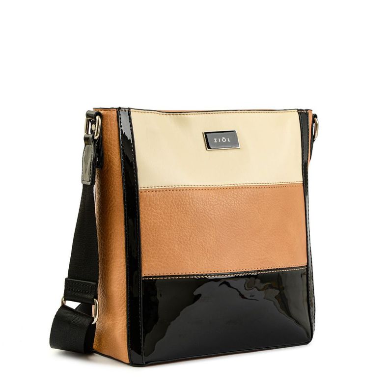 Cartera bandolera mediana clara camel-1