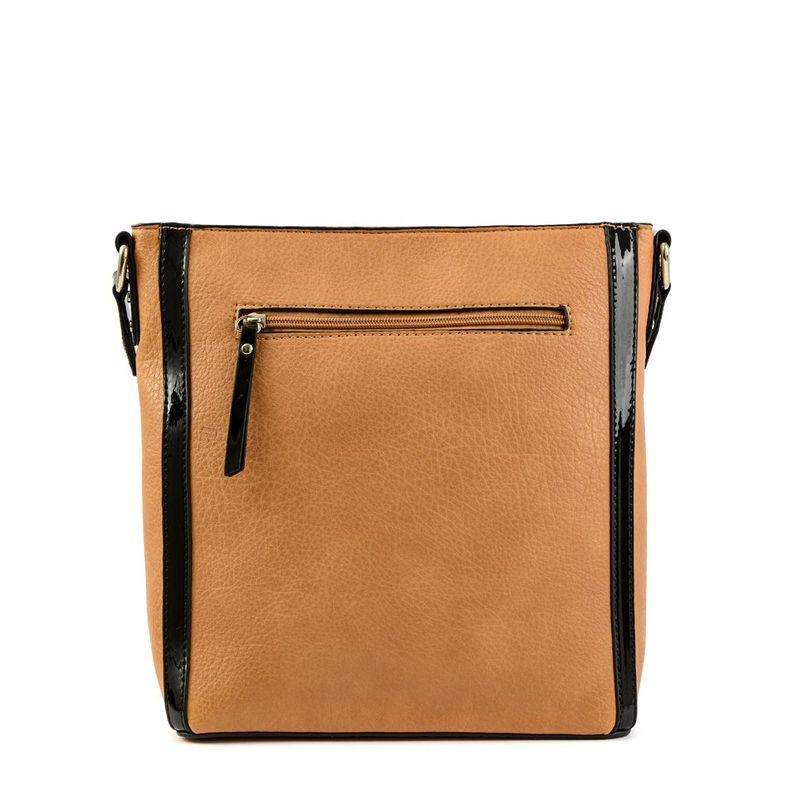 Cartera bandolera mediana clara camel-2