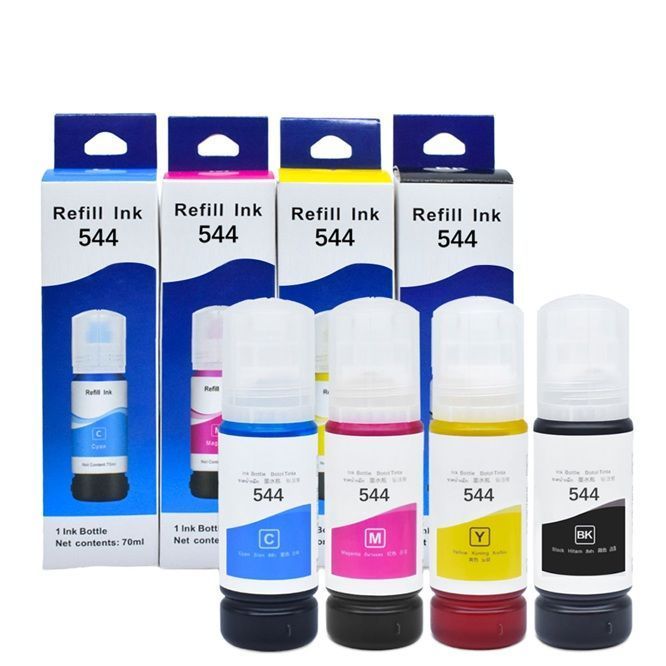 Tinta T544 Pack 4 Colores Compatible con EcoTank L1110/L3110/L5190