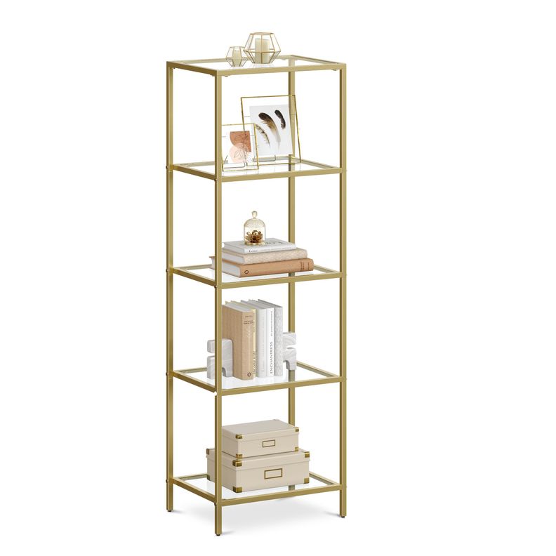 Estante de Vidrio Gold 5 Repisas Premium-0