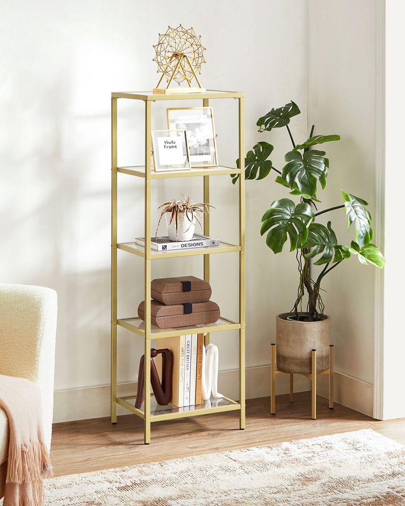 Estante de Vidrio Gold 5 Repisas Premium-1