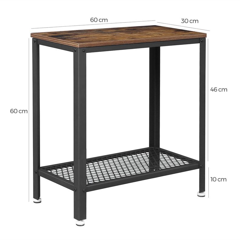 Mesa Lateral Premium Rectangular estilo Industrial-2