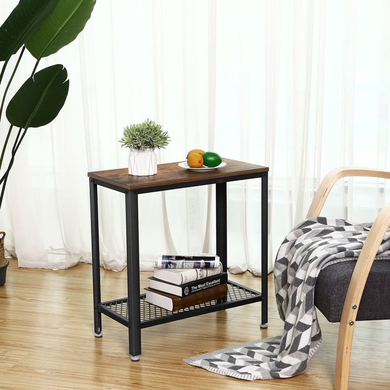 Mesa Lateral Premium Rectangular estilo Industrial-3