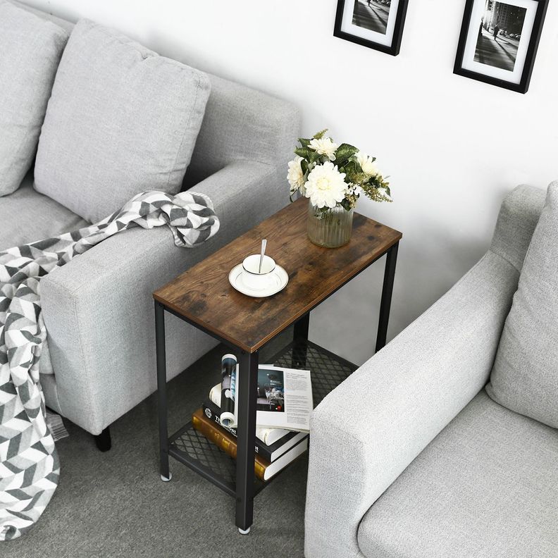 Mesa Lateral Premium Rectangular estilo Industrial-4