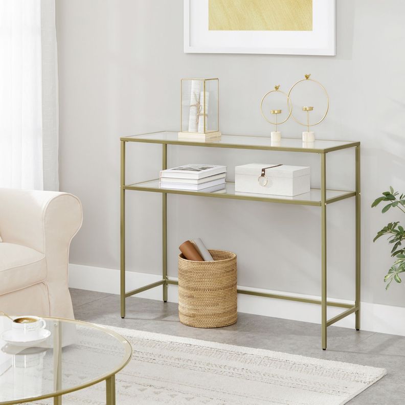 Mesa de Arrimo vidrio Gold Premium-1