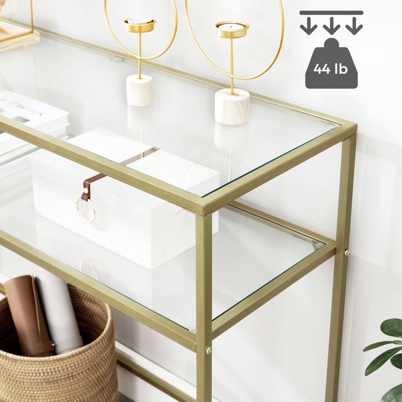 Mesa de Arrimo vidrio Gold Premium-4