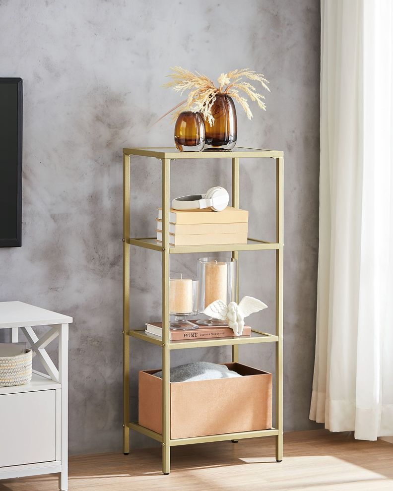 Estante de Vidrio Gold 4 Repisas Premium-1